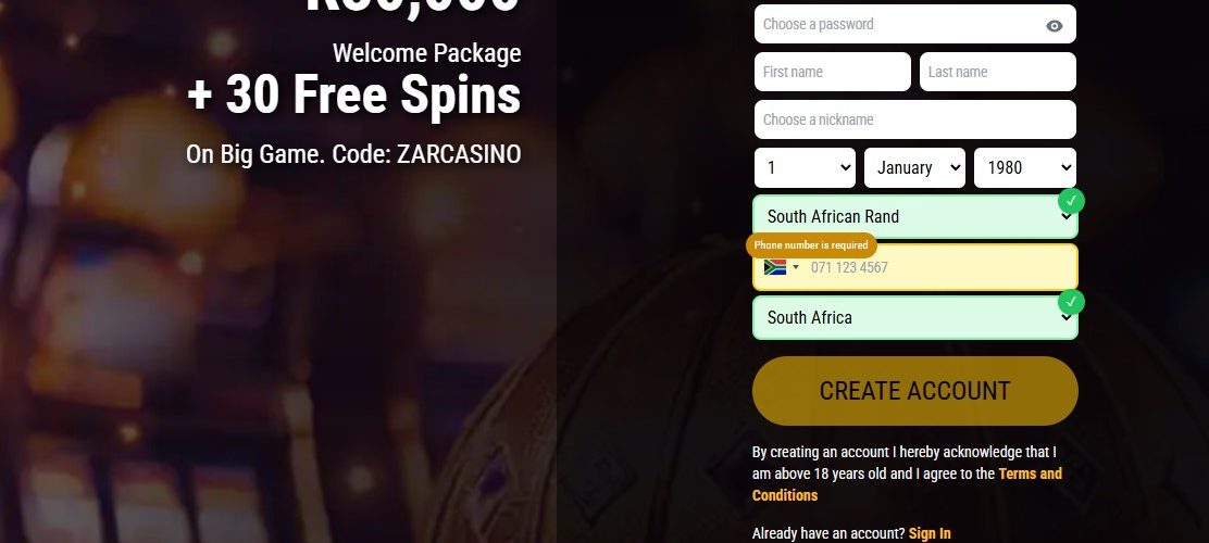 ZAR Casino - Login Online