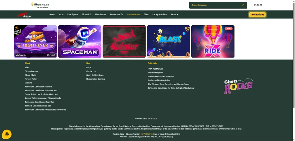 Gbets.co.za Casino