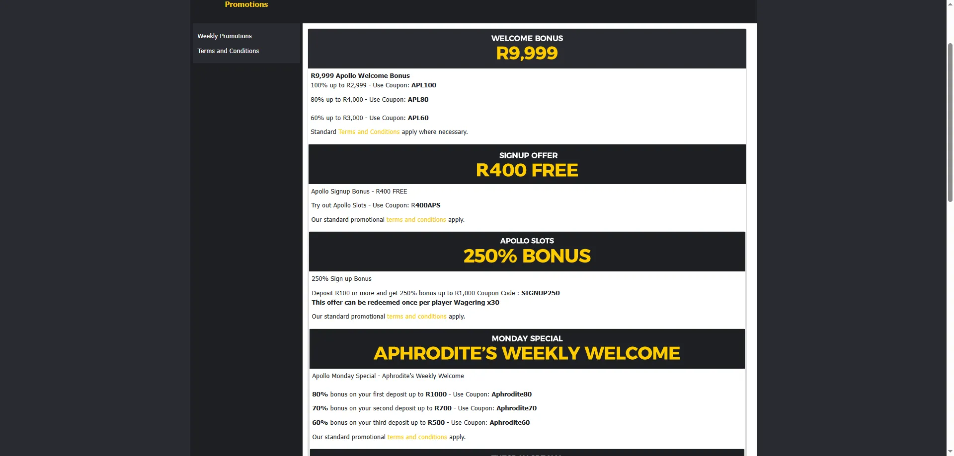 apollo slots no deposit bonus