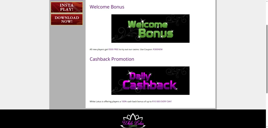 White Lotus Casino Bonuses