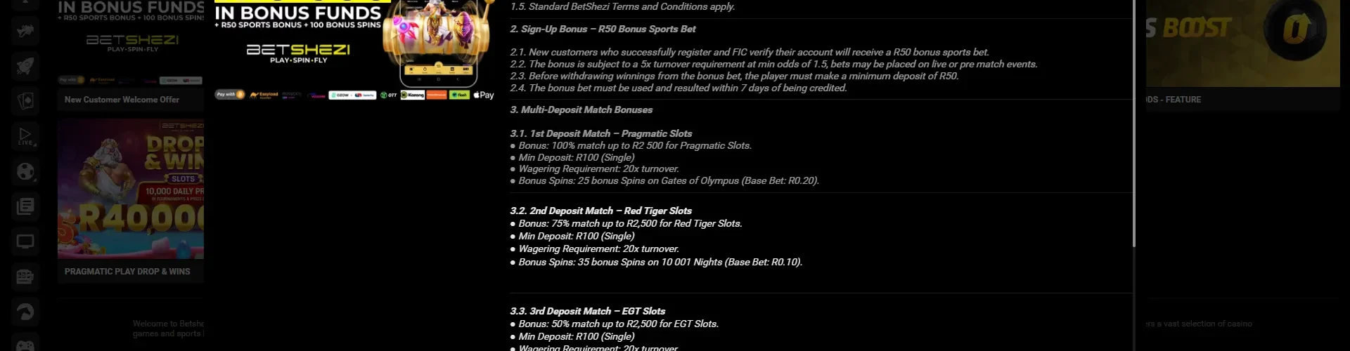betshezi promo code